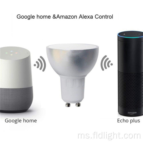 Lampu RGBW Rumah Alexa 5W Gu10 RGB Cahaya